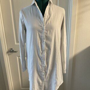 Missguided White Button-Up Shirt Dress Size 2